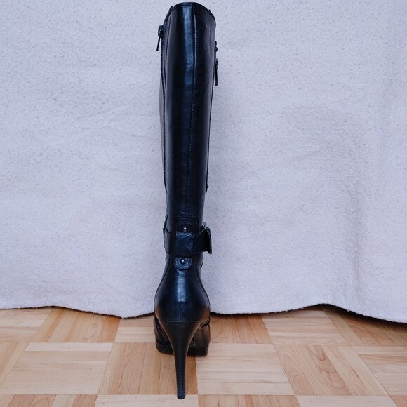 ๐ฏ% Genuine Leather Black Knee High boots - Nine West - Picture 7 of 16